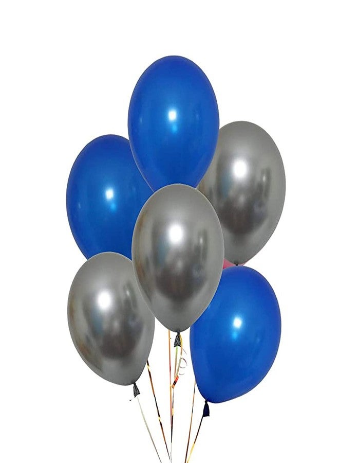 HEMITO Premium Metallic Latex Balloons Pack of 200 Blue and Silver Balloons for Decoration (Blue,Silver, Pack of 200) - Image 1